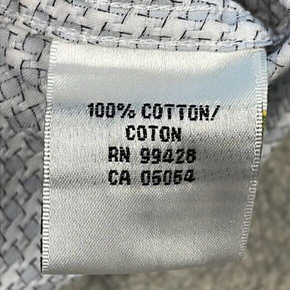 Bugatchi Classic Fit Basket Weave Print Long Sleeve Button Front Shirt Sz XXL - Picture 9 of 10